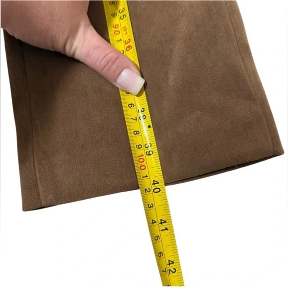 Vintage Anthropologie Women’s Brown Faux Suede High Rise Flare Pants Size 2 - Picture 5 of 10